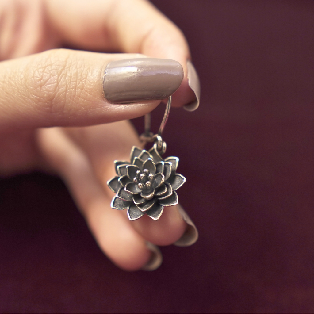 Lotus Flower Earrings