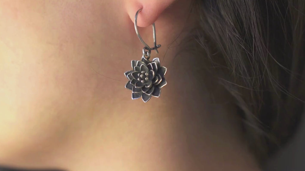 Lotus Flower Earrings